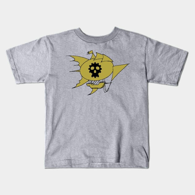 High Flying Pirates! Kids T-Shirt by Captain Justin Kase's Booty